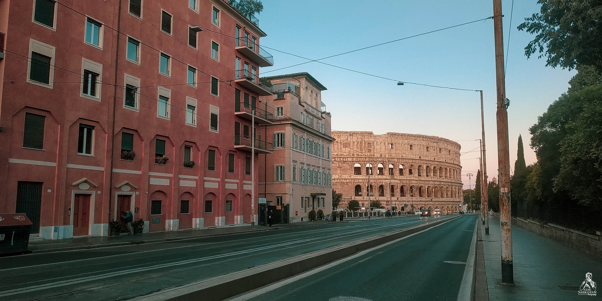 View of Colosseum at morning