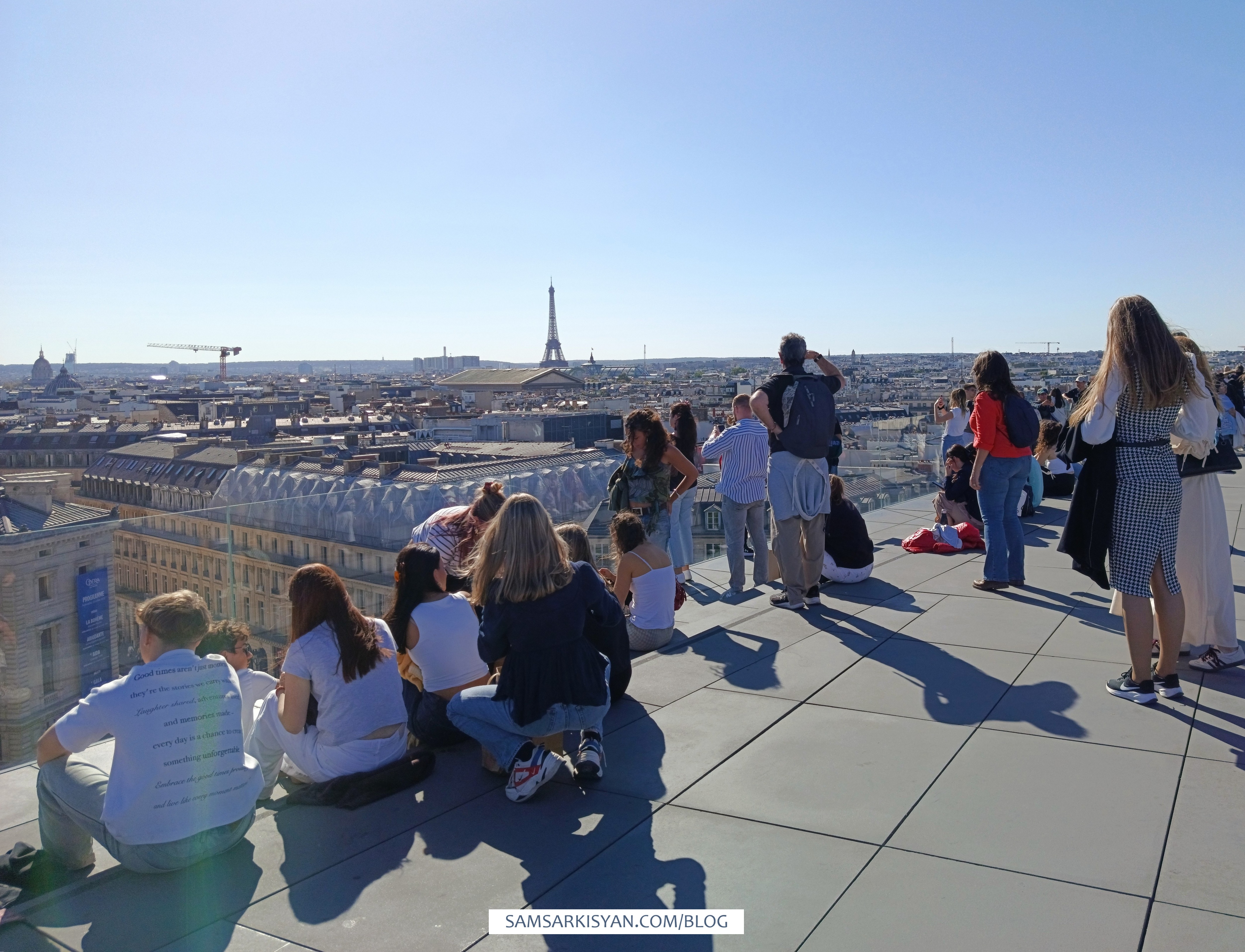 View of the Eiffel Tower from Galeries Lafayette Rooftop