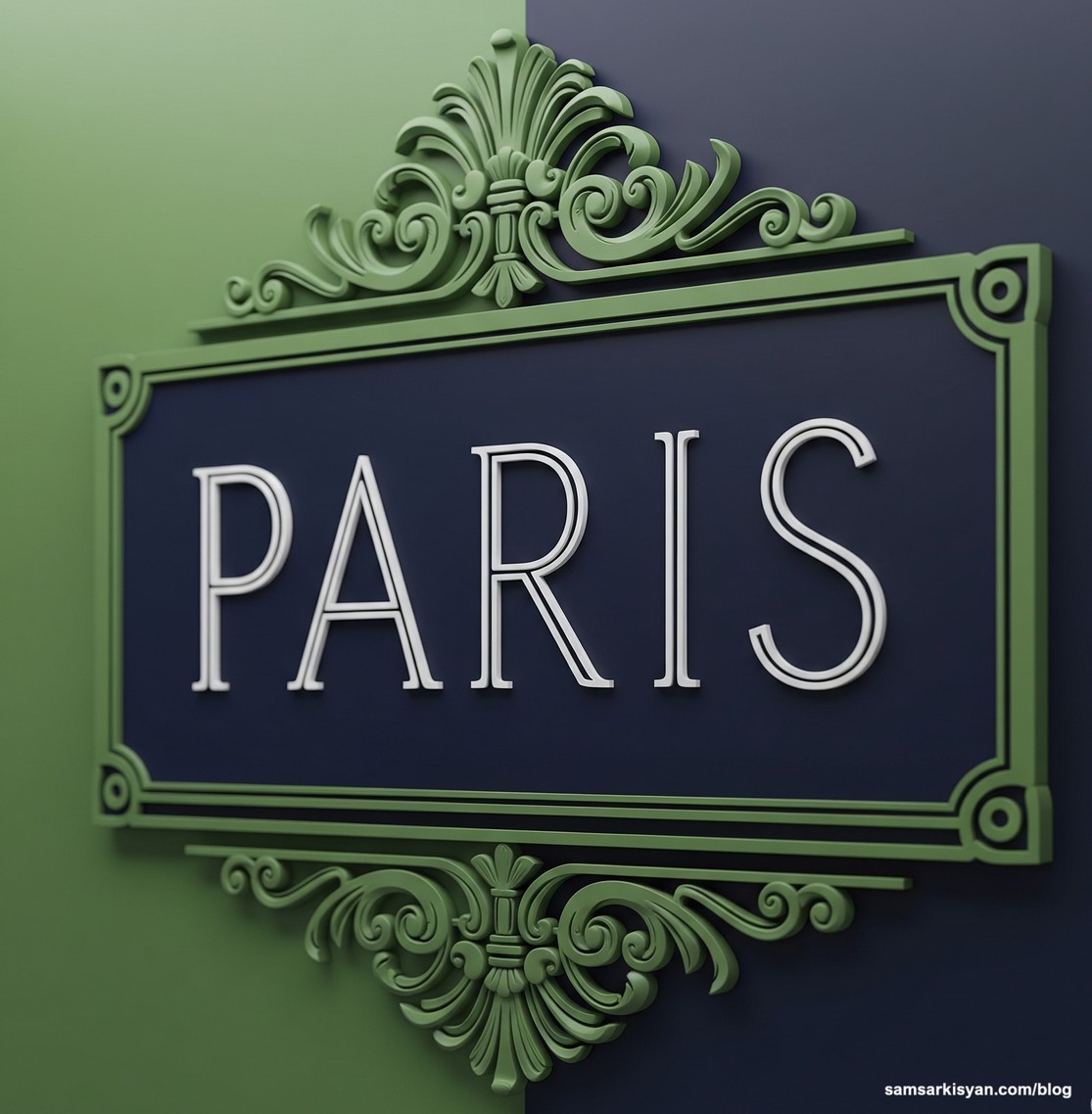Parisian street sign style, when did it appear