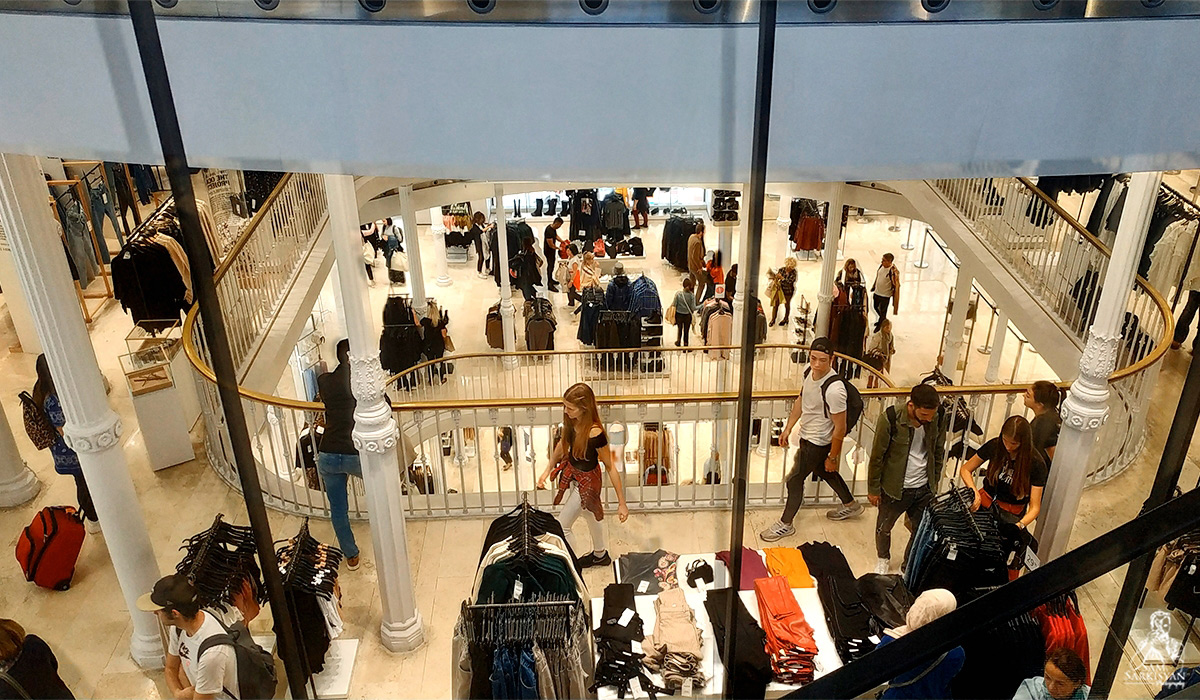 Tourists in Rome, Shopping, Zara